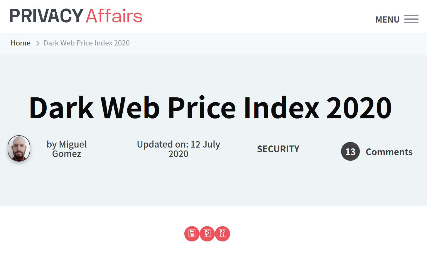 Cybercrime economy and the Dark Web Price Index