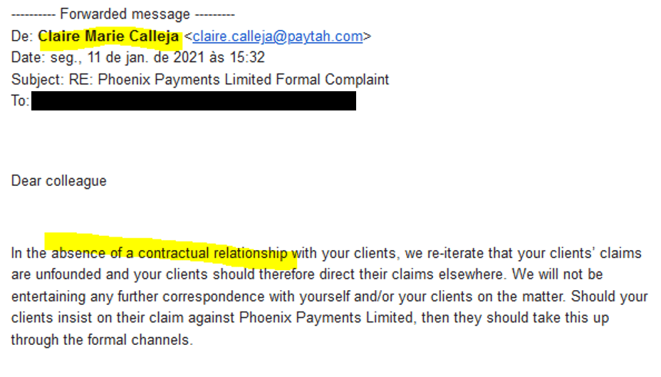 Paytah email to EFRI lawyer