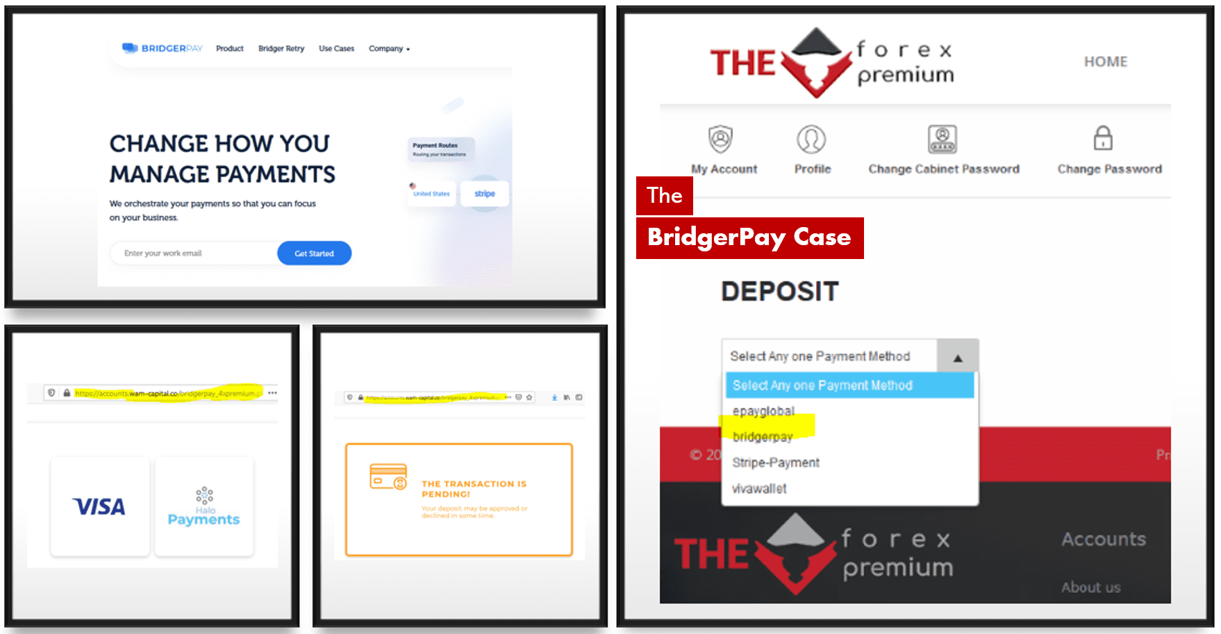 BridgerPay massively facilitates broker scams