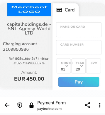 Capital Holdings scam with Paytechno payment facilitator