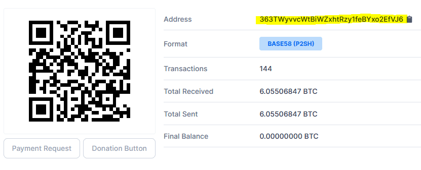 BTC address of UniteEX broker scam