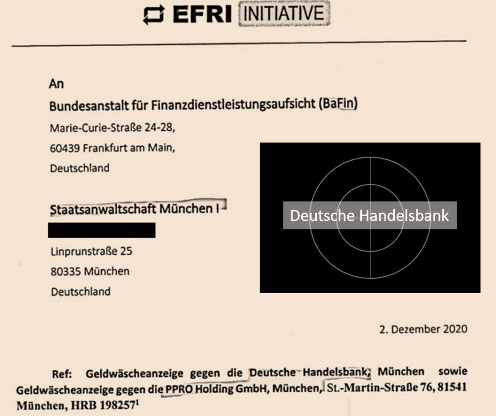 Deutsche Handelsbank allegedly terminates dirty payment business