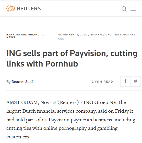 ING sells part of Payvision