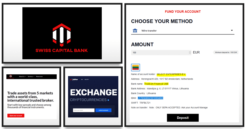 investor warning against Swiss Capital Bank broker scam