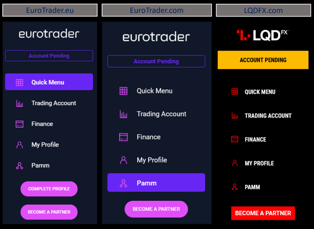 EuroTrader and LQDFX and their looks