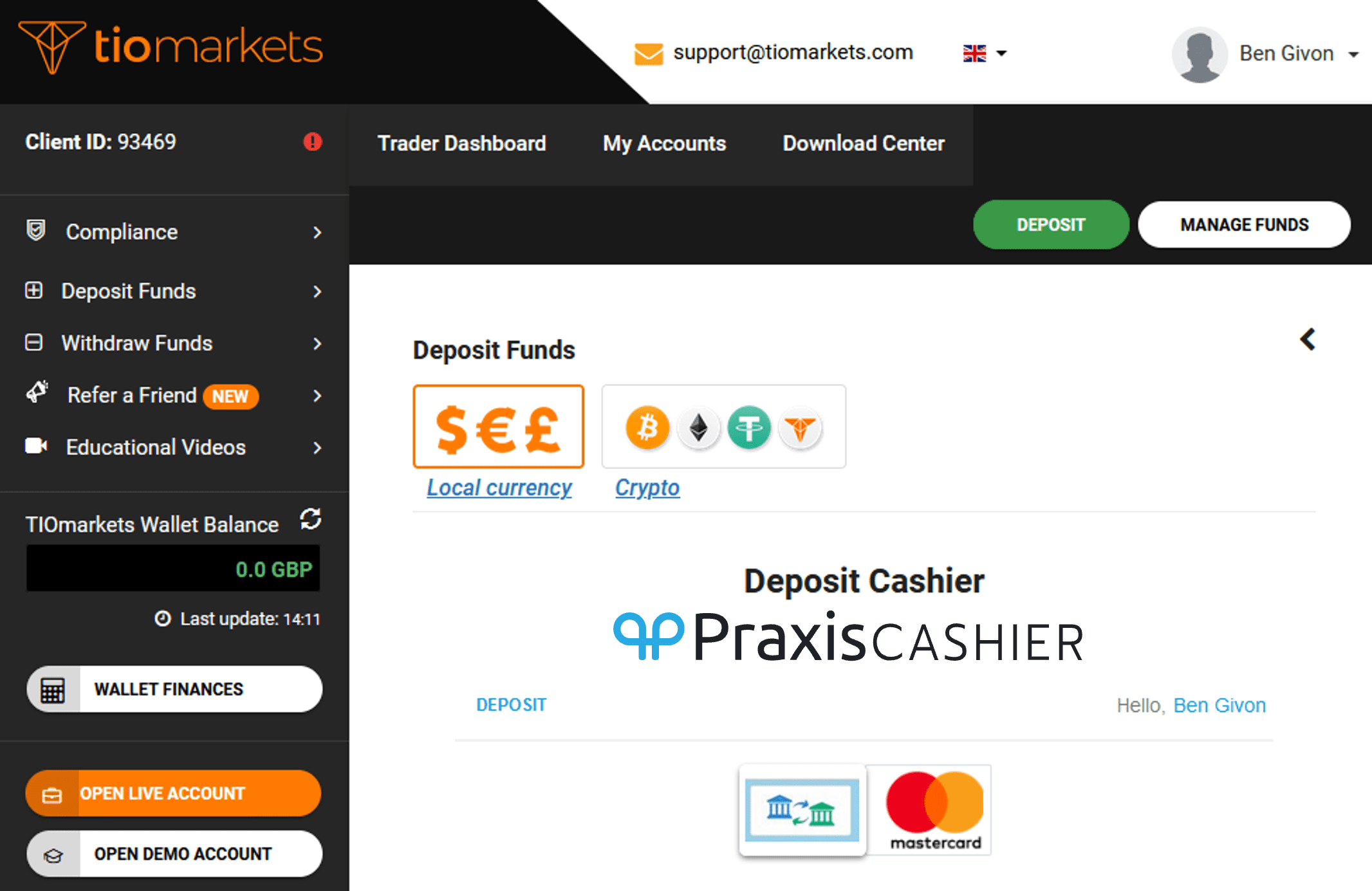 investor warning against TIOMarkets scam facilitated by Praxis Cashier and Monsas