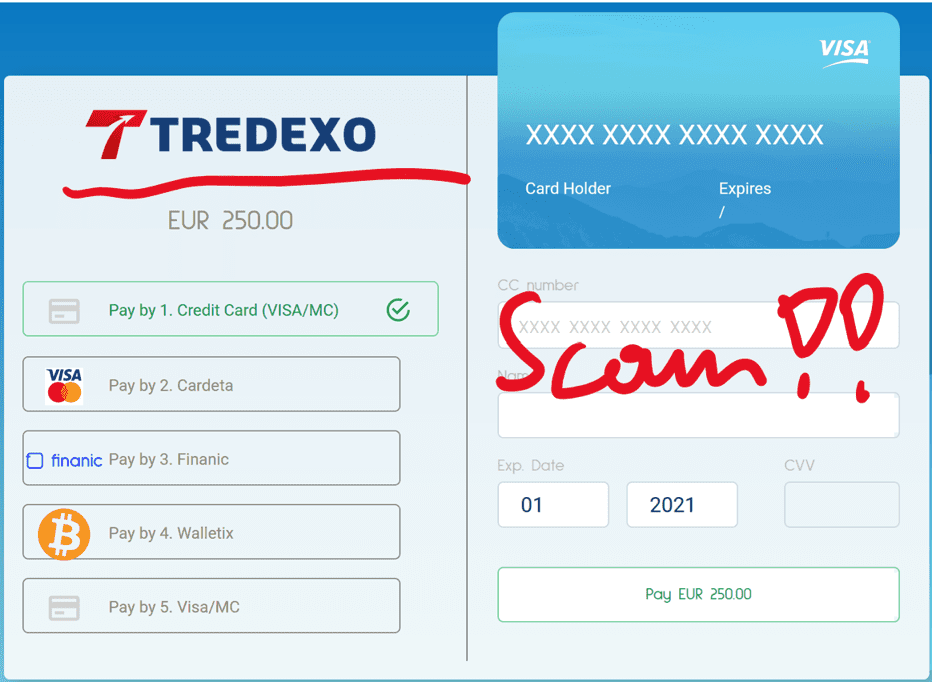 investor warning against Tredexo broker scam