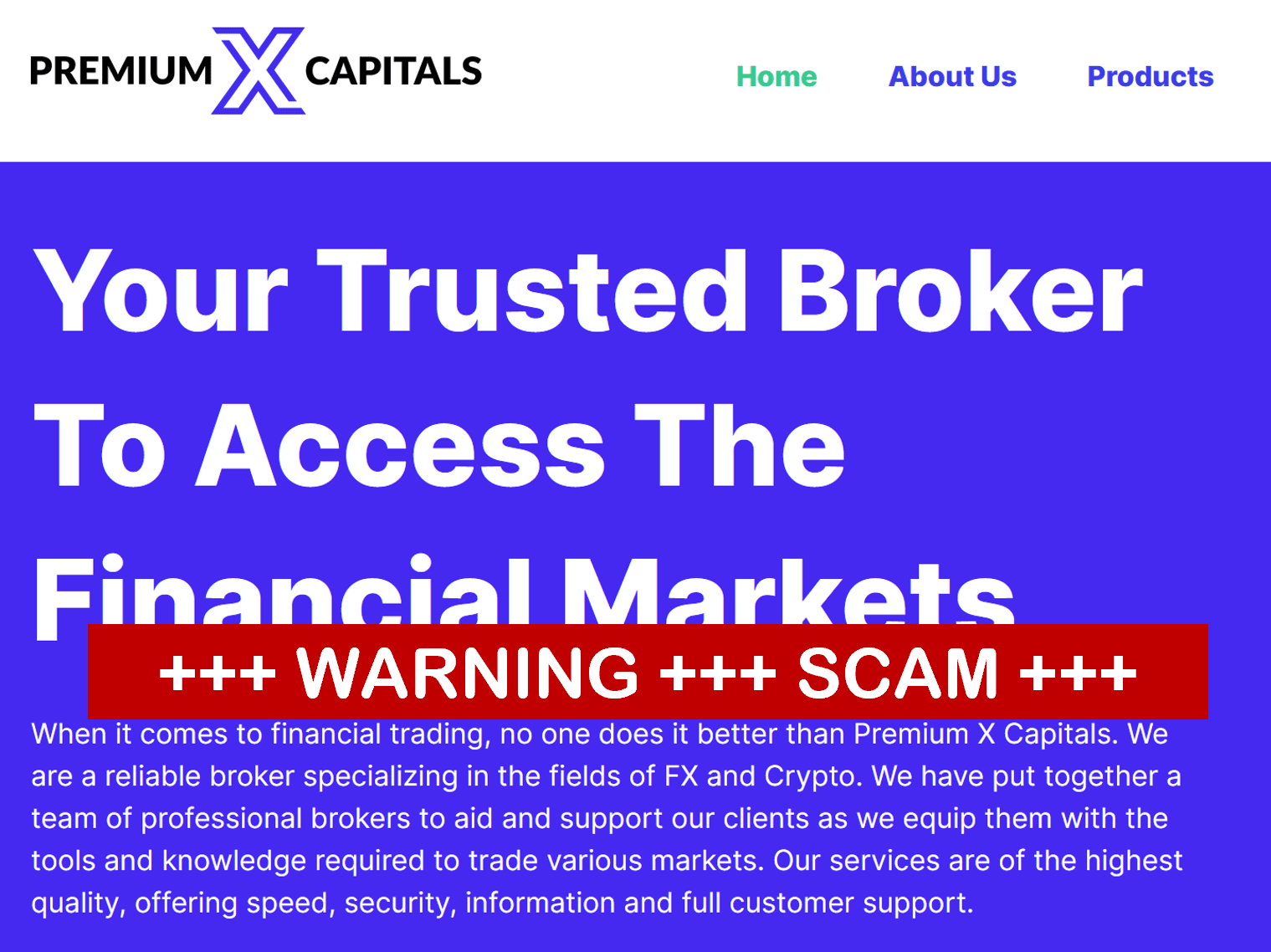 Investor warnings PremiumXCapitals