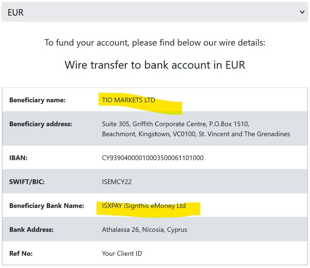 TIO Markets broker scheme facilitated by ISXPAY iSignthis eMoney