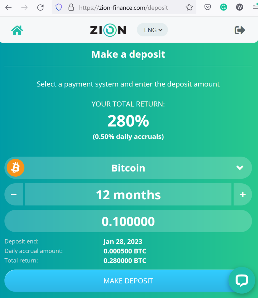 Crypto investment scheme Zion Finance offers 280% return