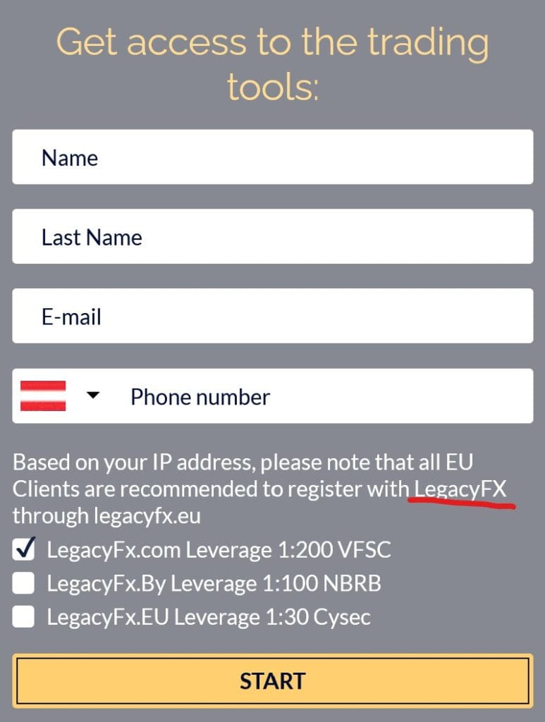 LegacyFX and the multiple choice for leverage