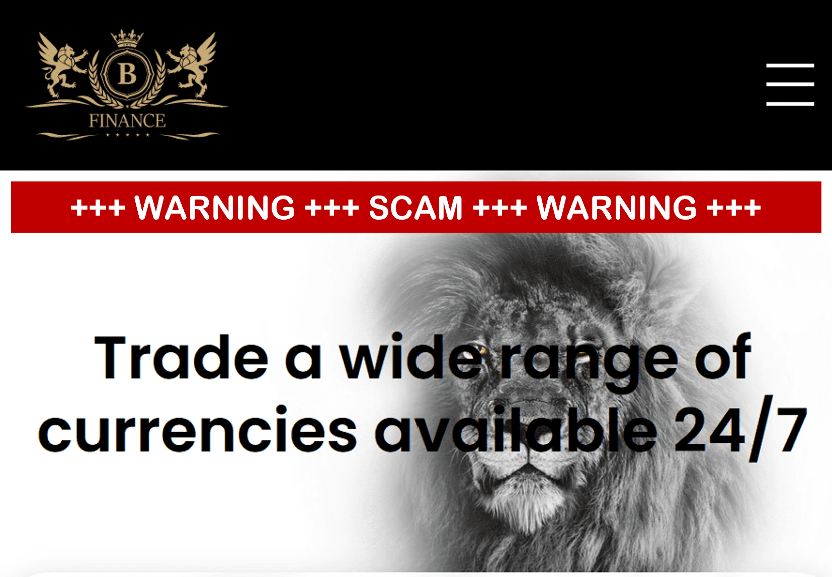 investor warning against BrownFinance broker scam