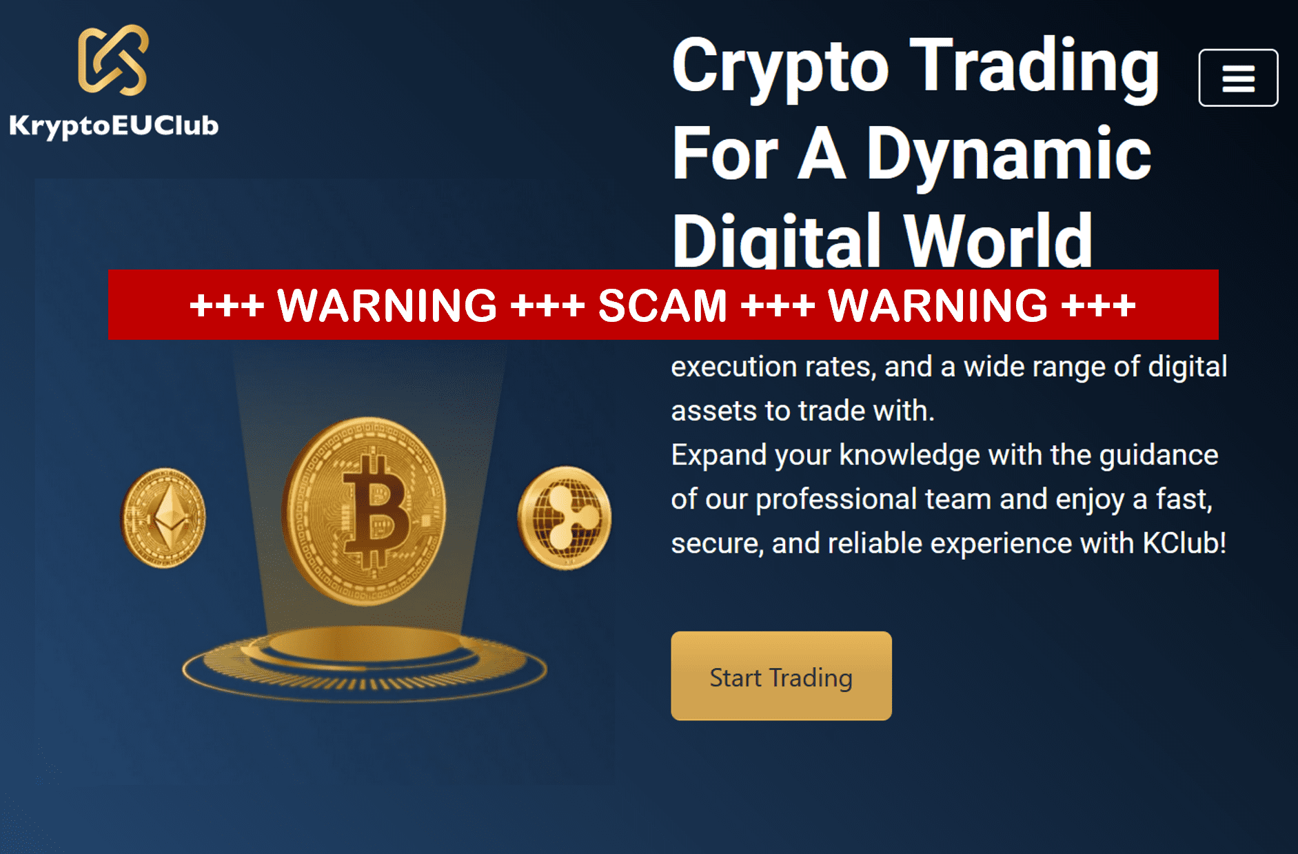 investor warning against KryptoEUClub broker scam