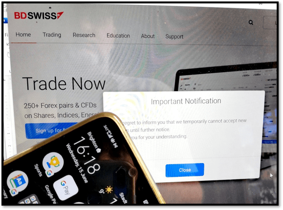 CySEC-broker BDSwiss still does not accept new clients