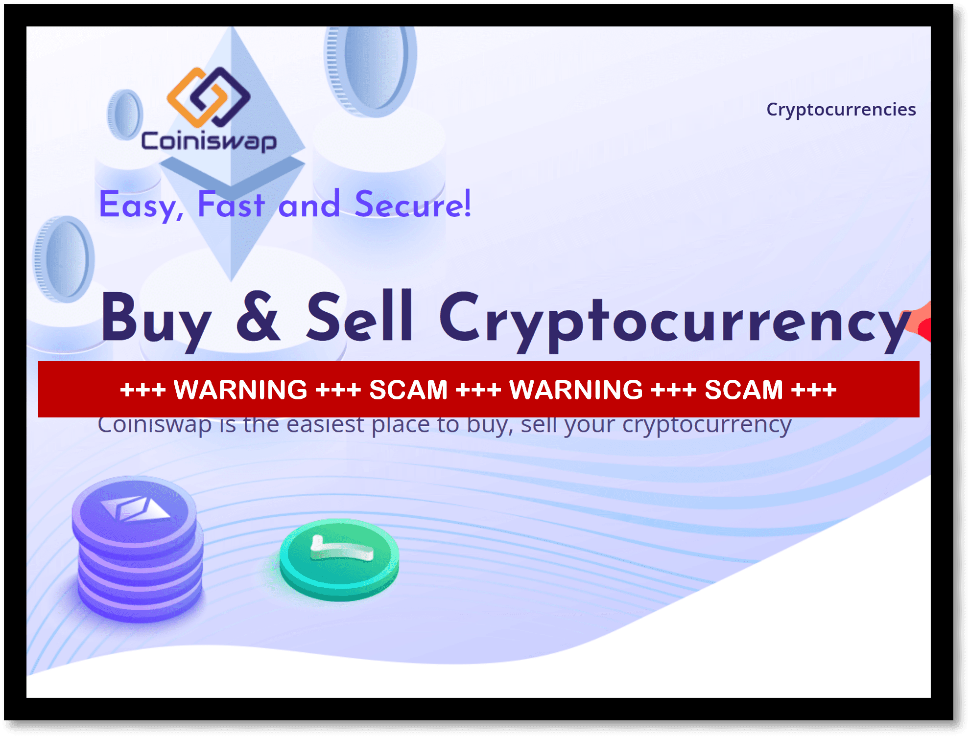 investor warning against coiniswap broker scam