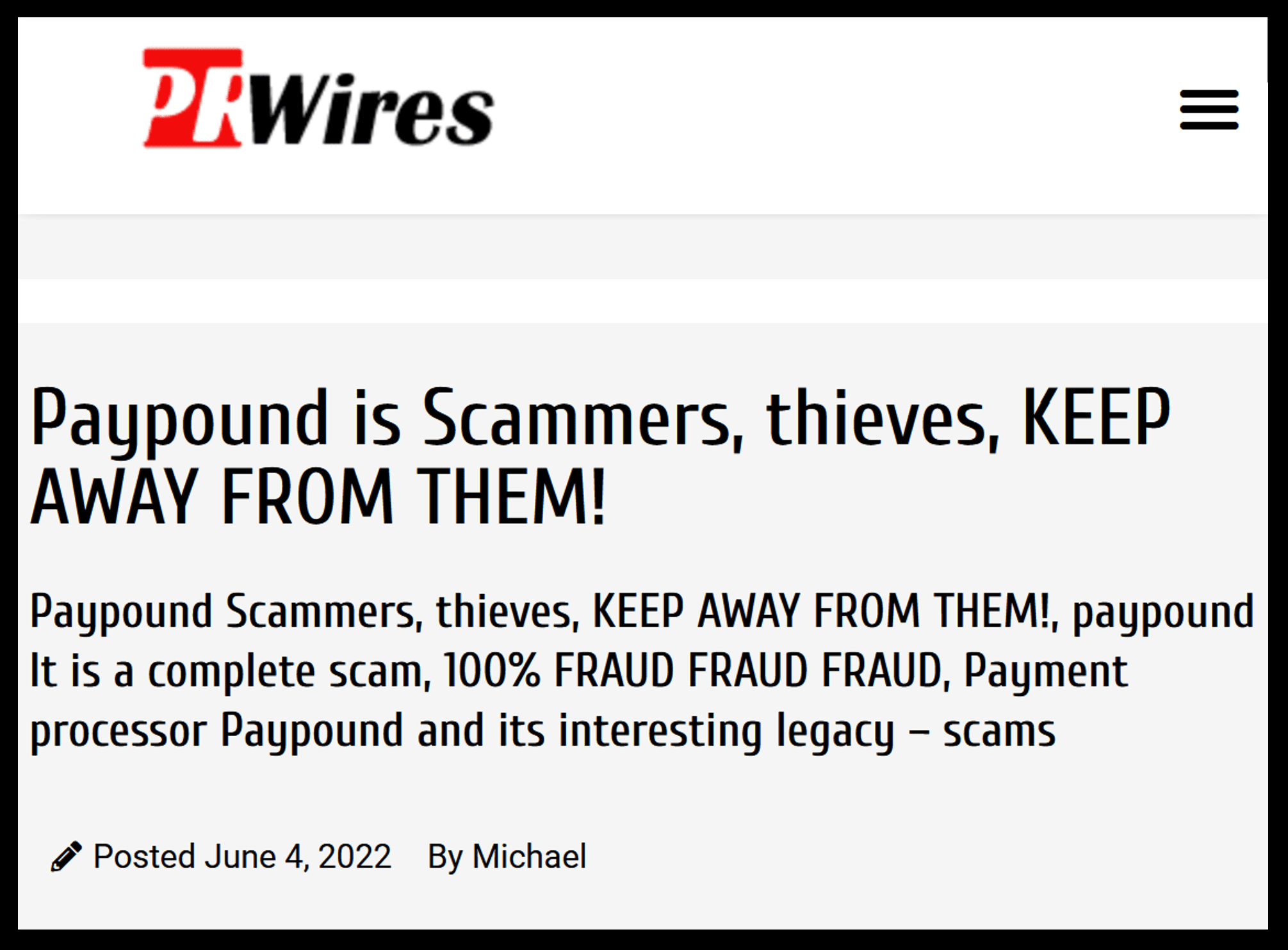 High-risk payment processor Paypound is called a scam