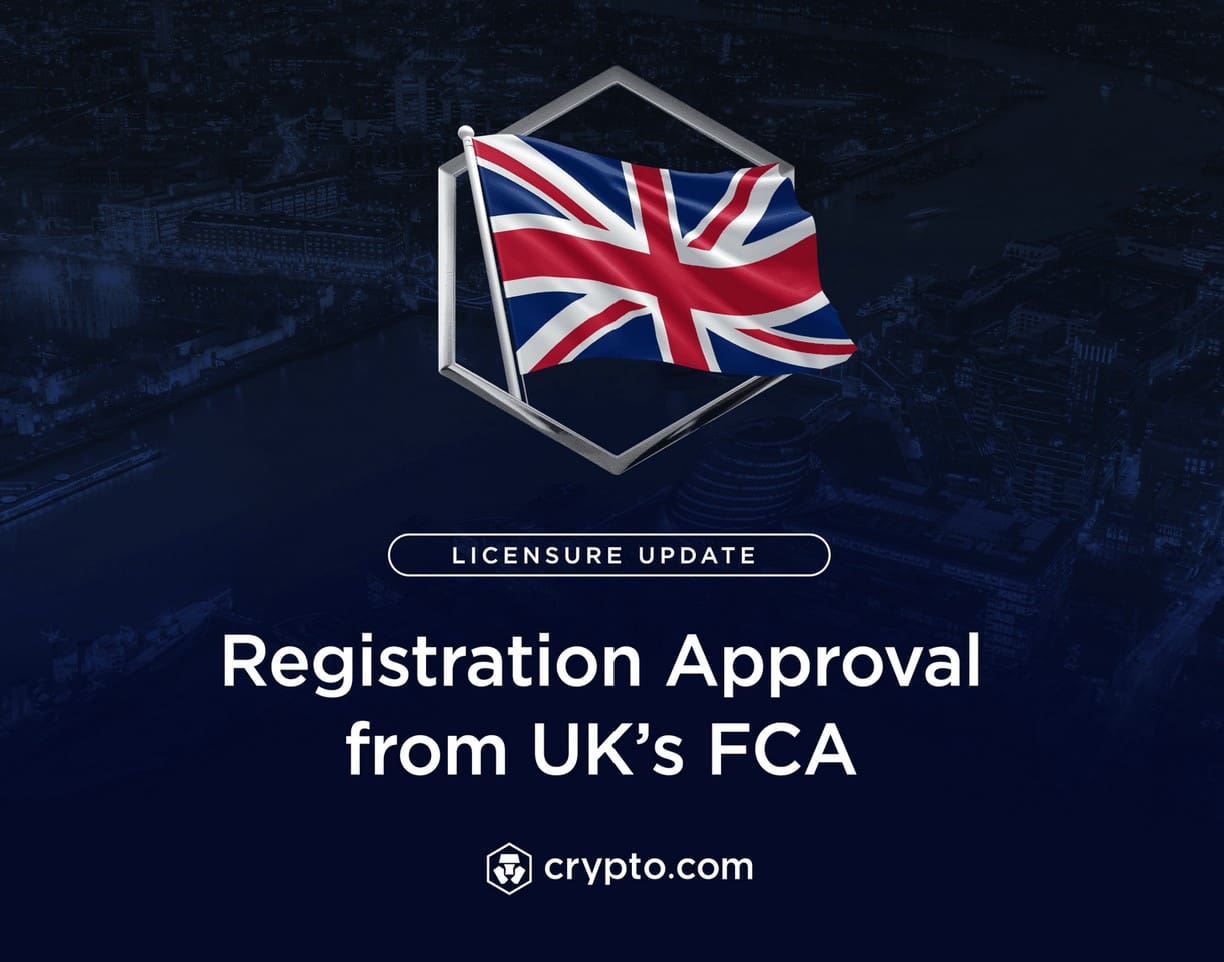 Crypto.com registered with the UK FCA as crypto business