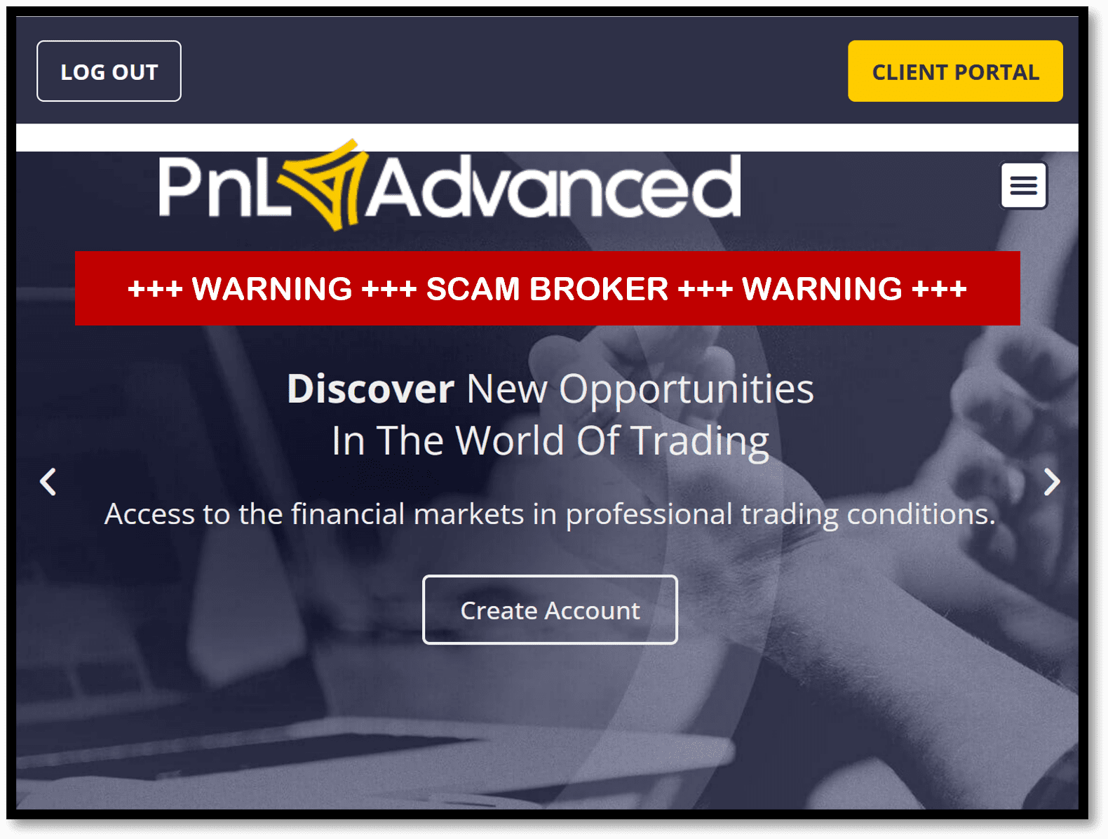 FinTelegram warning against PNL Advanced broker scam