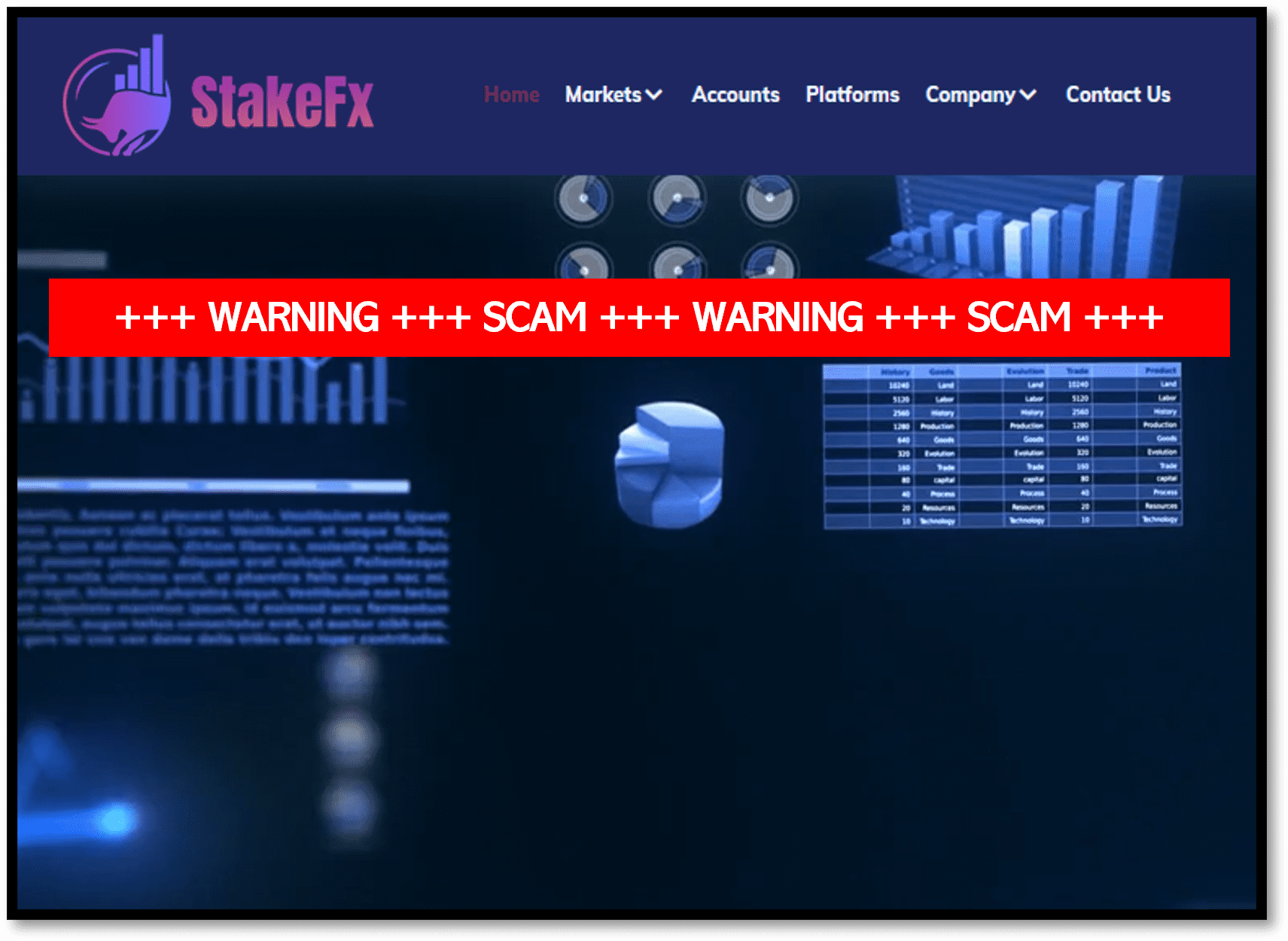 investor warning against StakeFX broker scam