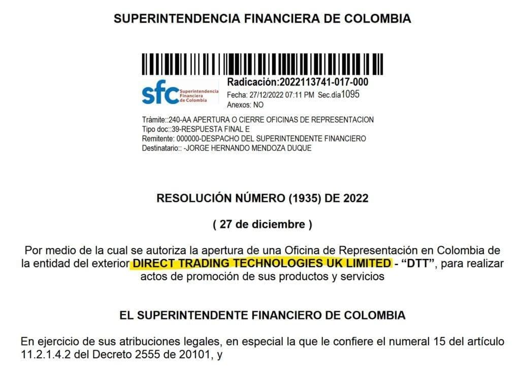 SFC license for Direct TT