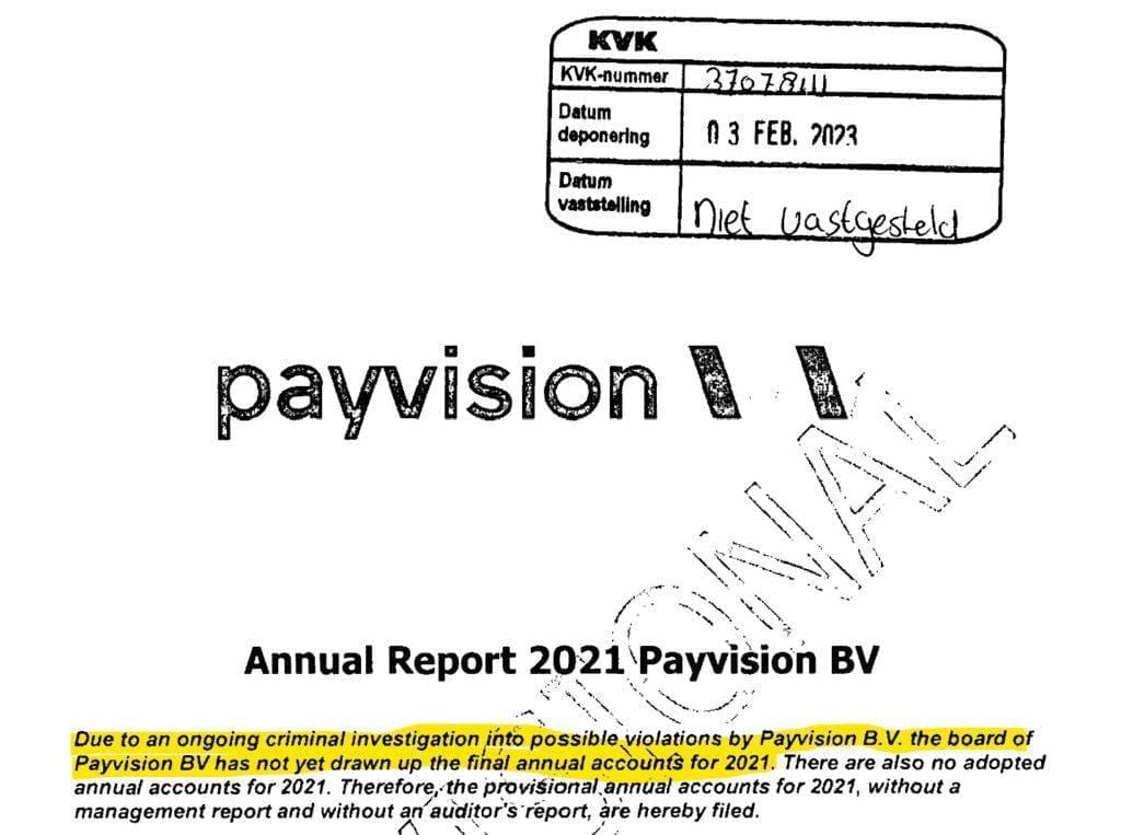 Criminal investigations into Payvision