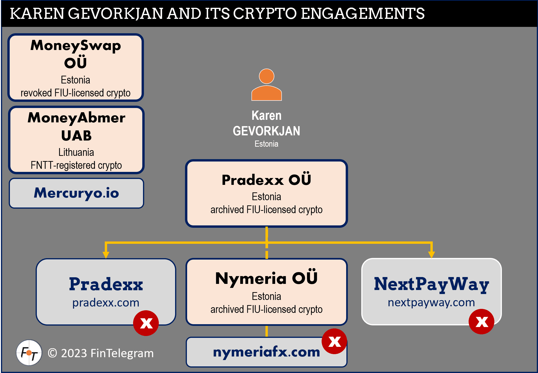 Karen Gevorkjan and his crypto jobs at Pradexx Nymeria and MoneySwap