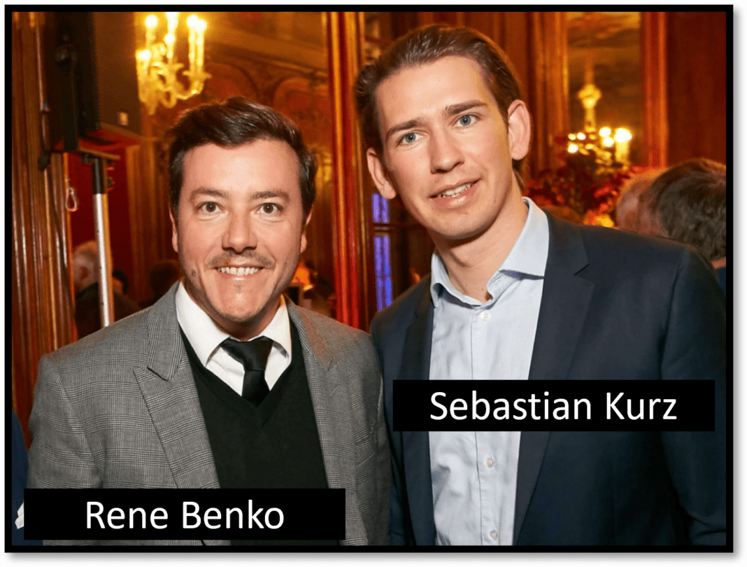 Rene Benko with former Austrian chancellor Sebastian Kurz