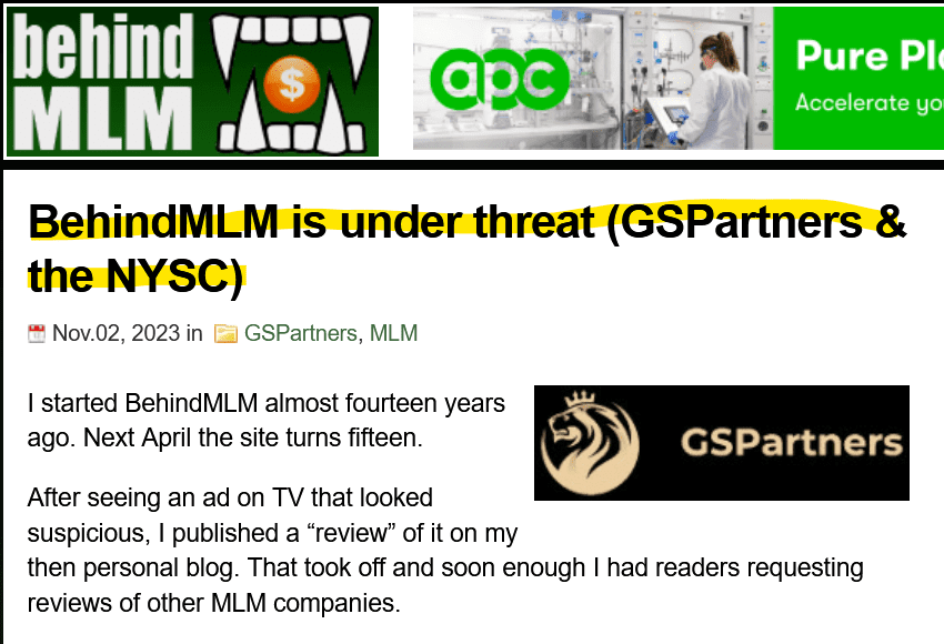 BehindMLM report about the threats of Josip Heit and GSPartners